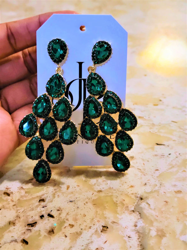 Emerald Chandelier Earrings