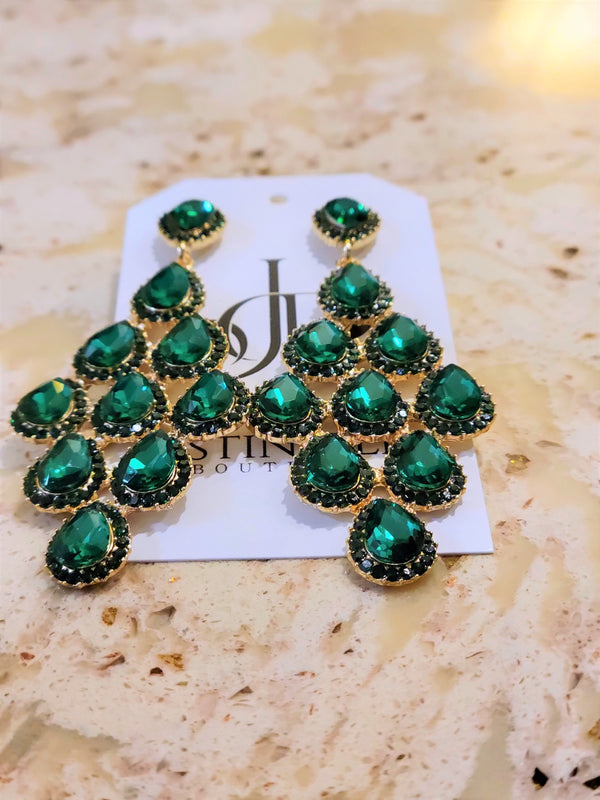 Emerald Chandelier Earrings