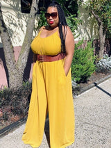 Mustard Wide Leg Jumpsuit