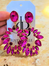 Fuchsia Oval Earrings