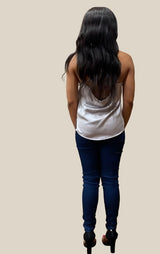 Silver Criss Cross Tank Top - FINAL SALE